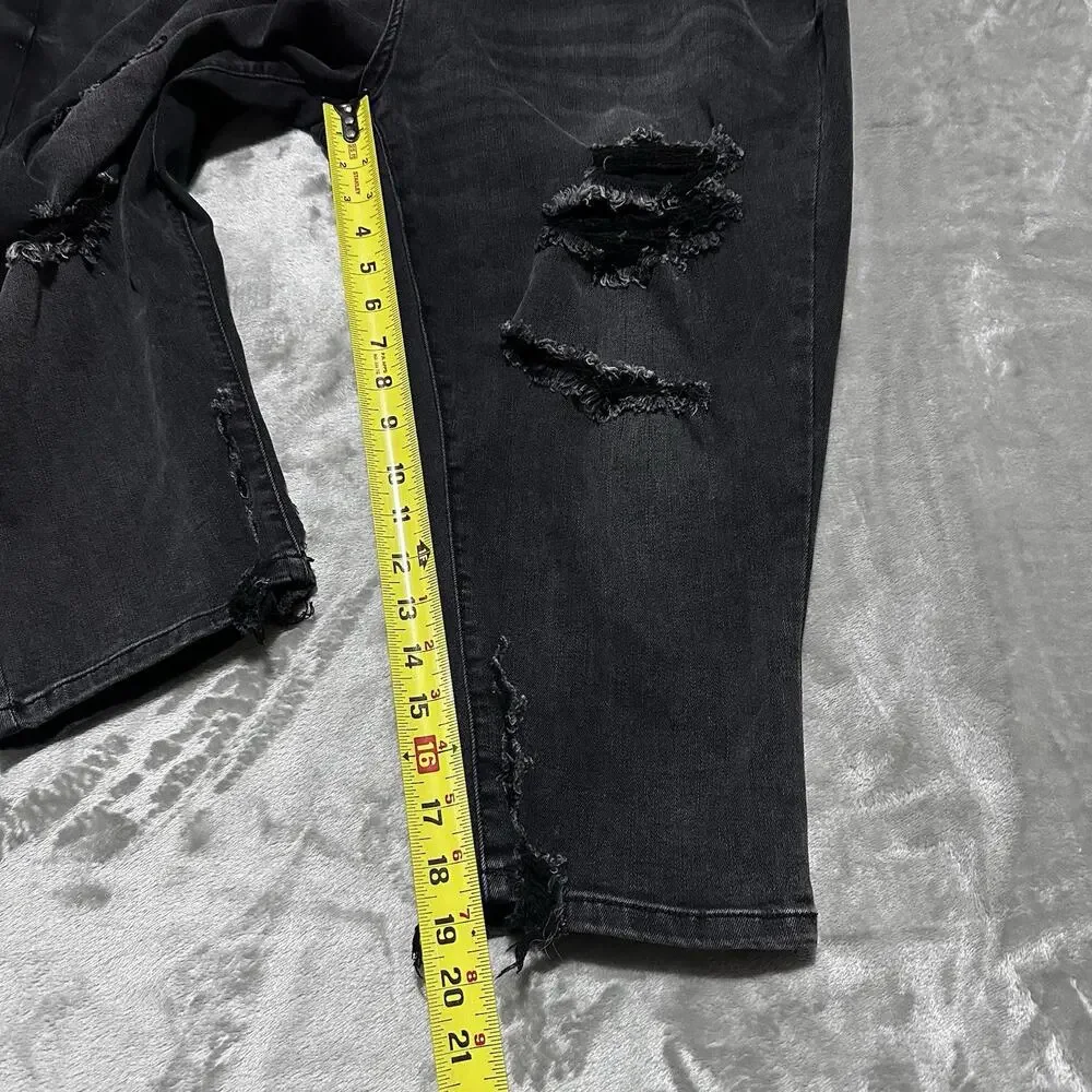 Judy Blue Womens 24W Jeans LOT of 2 Slim Fit Carpenter Blue Skinny Fit Capri Blk - Picture 13 of 16